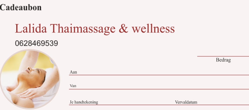 massage rotterdam lalida cadeaubon